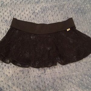 Wicked Weasel black soft lace bikini skirt coverup